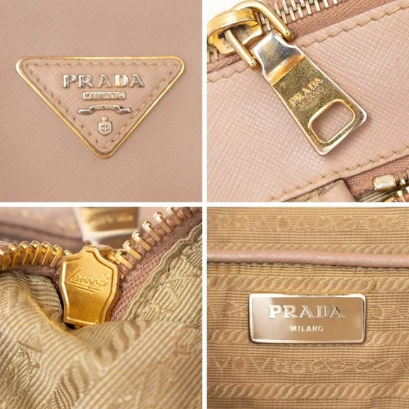 PRADA Large Galleria Saffiano  Hand Tote Bag Leather Pink - Picture 8 of 11